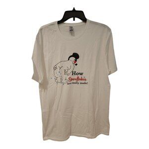 How Snowflakes Are Really Made T-shirt Size Large Unisex Frosty The Snowman Fun